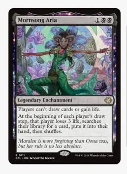 Mornsong Aria | MTG ECL | Black Legendary Enchantment Tutor EDH Rare | NEW NM - Image 1
