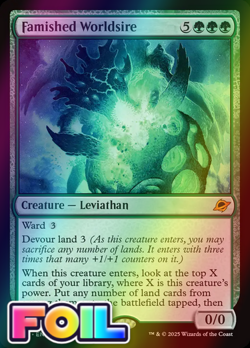 x1 Famished Worldsire FOIL EOE Edge of Eternities MTG 182 M/NM 1x - Image 1