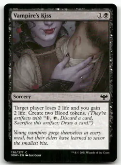 Vampire's Kiss #136 (NM) Crimson Vow VOW Magic MTG - Image 1