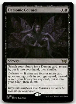 Demonic Counsel #92 (NM) Duskmourn DSK Magic MTG - Image 1