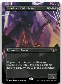 Shadow of Mortality (Borderless) #287 (Foil) NM Streets New Capenna Magic MTG - Image 1