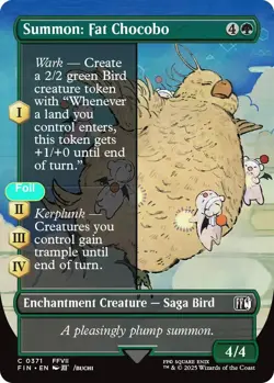 Summon: Fat Chocobo (Borderless) - Foil - FIN - 371 NM/LP - Image 1