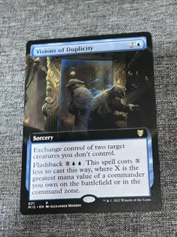 MTG Borderless Commander: Innistrad: Midnight Hunt MIC Visions of Duplicity 071 - Image 1