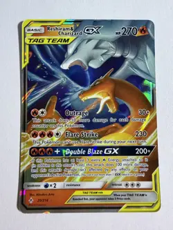 Pokemon Reshiram & Charizard GX Tag Team #20/214 Sun & Moon Unbroken Bonds NM! - Image 1