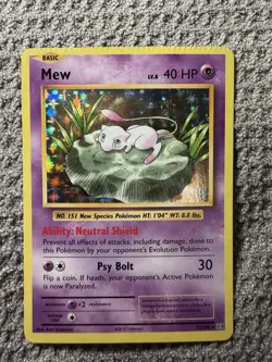 Pokemon CRIMP ERROR Mew 53/108 Holo Evolutions LP - Image 3