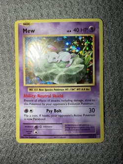 Pokemon CRIMP ERROR Mew 53/108 Holo Evolutions LP - Image 4