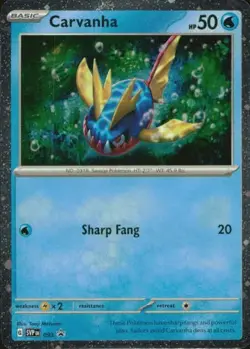 Carvanha 093 Holo Promo Scarlet & Violet Promo Pokemon Holo NM - Image 1