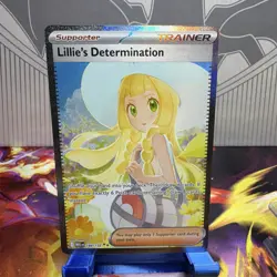 Pokemon TCG Lillie's Determination 184/132 ME01 Mega Evolution Full Art Holo UR - Image 1