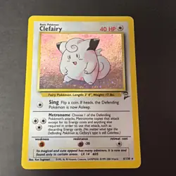 Clefairy 5/102 Holo Holo Rare Base Set Unlimited Pokemon Holo - Image 1
