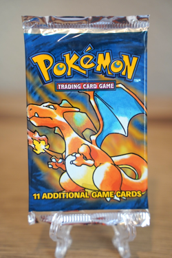 Pokemon TCG Base Set Unlimited Booster Pack Charizard Art WOTC Sealed - Image 1