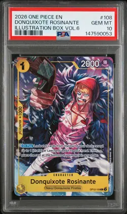 DONQUIXOTE ROSINANTE 108 ILLUSTRATION BOX VOL.6 ONE PIECE PROMO ONE PIECE PSA 10 - Image 1