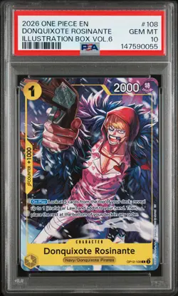 DONQUIXOTE ROSINANTE 108 ILLUSTRATION BOX VOL.6 ONE PIECE PROMO ONE PIECE PSA 10 - Image 1