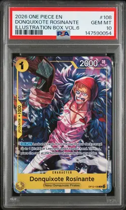 DONQUIXOTE ROSINANTE 108 ILLUSTRATION BOX VOL.6 ONE PIECE PROMO ONE PIECE PSA 10 - Image 1
