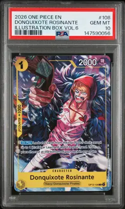 DONQUIXOTE ROSINANTE 108 ILLUSTRATION BOX VOL.6 ONE PIECE PROMO ONE PIECE PSA 10 - Image 1