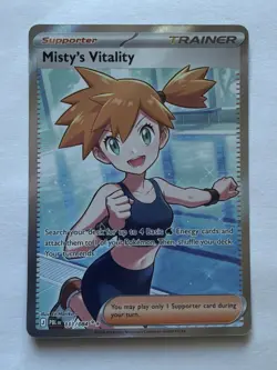 Misty's Vitality 111/084 Pokemon TCG Me05: Pitch Black Full Art Holo - Image 1