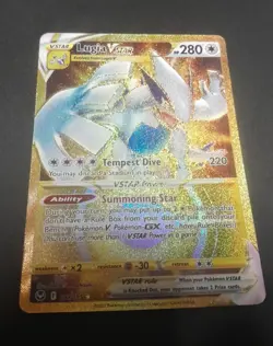 Lugia VSTAR Gold Secret Rare Pokemon TCG Silver Tempest 211/195 SWSH New - Image 1