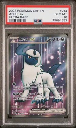 Absol EX 214/197 Ultra Rare Obf En-Obsidian Flames Pokemon PSA 10 - Image 1