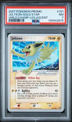 Jolteon Star 2007 Pokemon World Championships Promo #101 (Tom Roos) PSA 7 - Image 1