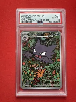 2025 Pokemon TCG Mega Evolution Promo Haunter #027 EN PSA 8 NM-MT - Image 1