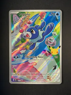 Pokemon First Partner Illustration Collection Popplio 045 30th Anniversary - Image 1