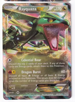 Pokemon TCG Rayquaza EX 85/124 Holo EX Rare Dragons Exalted NM - Image 1