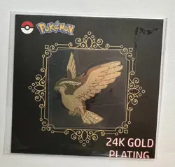 Pidgeot 24k Gold Plated Pokemon Sticker Korean Candy - Image 1