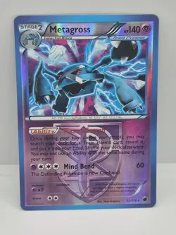 Metagross 52/116 Holo Rare Plasma Freeze Pokemon Reverse Holo - Image 1