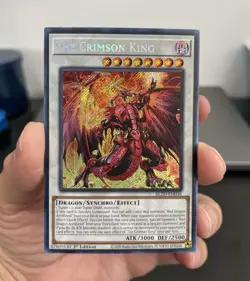 Konami Yu-Gi-Oh! TCG The Crimson King BLZD-EN036 1st Secret Foil EN - Image 1