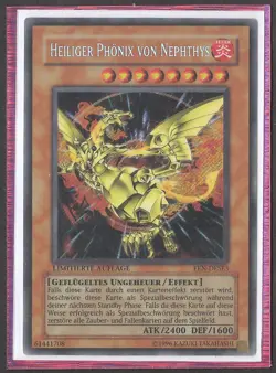 YUGIOH HEILIGER PHONIX VON NEPHTHYS / EEN-DESE3 / SECRET RARE / DEUTSCH/ EX-NM - Image 1