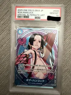 Bandai One Piece CCG Boa Hancock #026 Special Alt Art Foil EB03-026 PSA 10 JP - Image 1