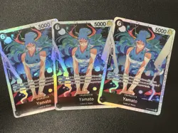 Playset Bandai One Piece TCG Yamato OP16-098 SR English Black Character x3! x3 - Image 1