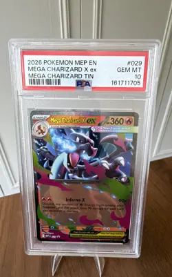 Mega Charizard X ex #029 Double Rare Promo PSA 10 - Image 1