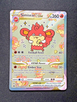 Pokemon TCG Simisear VSTAR GG37/GG70 – Crown Zenith Galarian Gallery – NM - Image 2