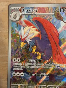 Braviary Illustration Surging Sparks Rare Pokemon TCG Card 214/191 - Image 2