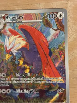 Braviary Illustration Surging Sparks Rare Pokemon TCG Card 214/191 - Image 4