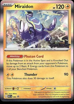 Miraidon PRERELEASE PROMO - NM Pitch Black Pokemon Card Game - Image 1