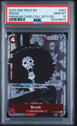 2023 ONE PIECE PREMIUM CARD COLLECTION 25TH EDITION #022 BROOK PSA 10 - Image 1