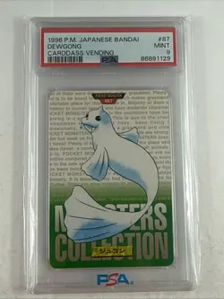 Bandai Dewgong Vending Machine Cards 1996 Pokemon #87 PSA 9 - Image 1