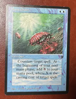 Mana Drain Legends LP Lightly Played English MTG Magic the Gathering - Image 1
