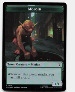 Wall // Moloid Double-Sided Token 001/013 Holo Marvel Super Heroes MTG Foil NM - Image 1