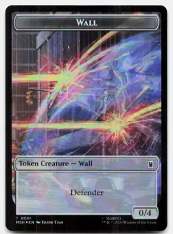 Wall // Moloid Double-Sided Token 001/013 Holo Marvel Super Heroes MTG Foil NM - Image 2