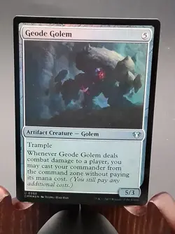 Geode Golem Commander Masters MTG Foil Near Mint - Image 1