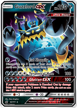 GUZZLORD GX 63/111 HOLO GX RARE CRIMSON INVASION NM/M POKEMON - Image 3