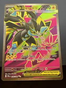 Mega Zeraora ex 098/084 ME05: Pitch Black Holo Ultra Rare Pokemon TCG NM - Image 1