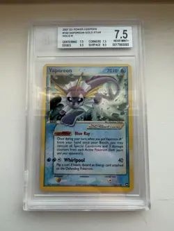 Vaporeon Star Gold Star Holo 2007 Power Keepers 102/108 BGS 7.5 - Image 1