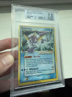 Vaporeon Star Gold Star Holo 2007 Power Keepers 102/108 BGS 7.5 - Image 3