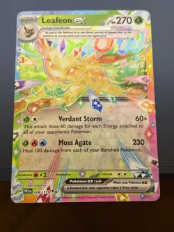 Leafeon ex 006/131 Sv: Prismatic Evolutions Holo Pokemon - Image 1