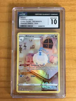Pokemon TCG Altaria Holo GG19/GG70 Crown Zenith Galarian Gallery EN CGC 10 - Image 1