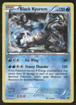 Black Kyurem XY160 Holo Promo XY Promo Pokemon Holo DMG - Image 1