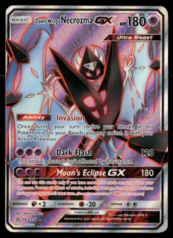 Dawn Wings Necrozma GX 143/156 Ultra Rare Ultra Prism Pokemon Holo LP - Image 1